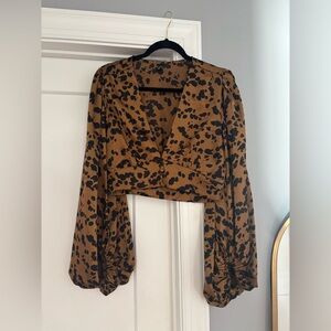 Windsor Brown and Black Floral Blouse